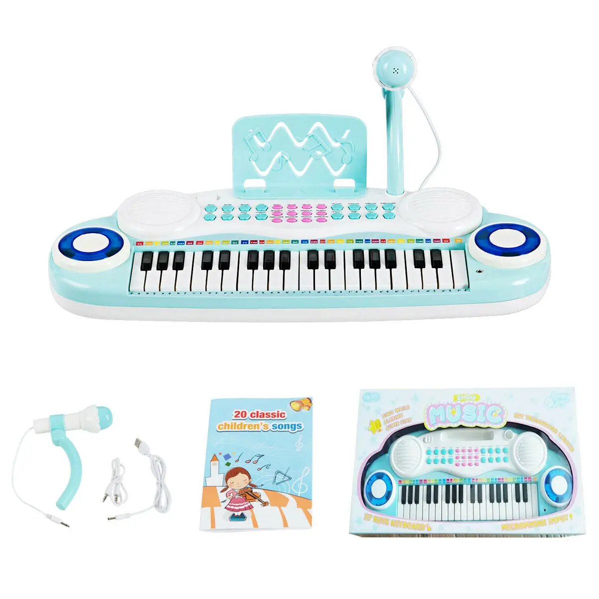 Multifunctional 37 Electric Keyboard Piano with Microphone, photo 6 of 9