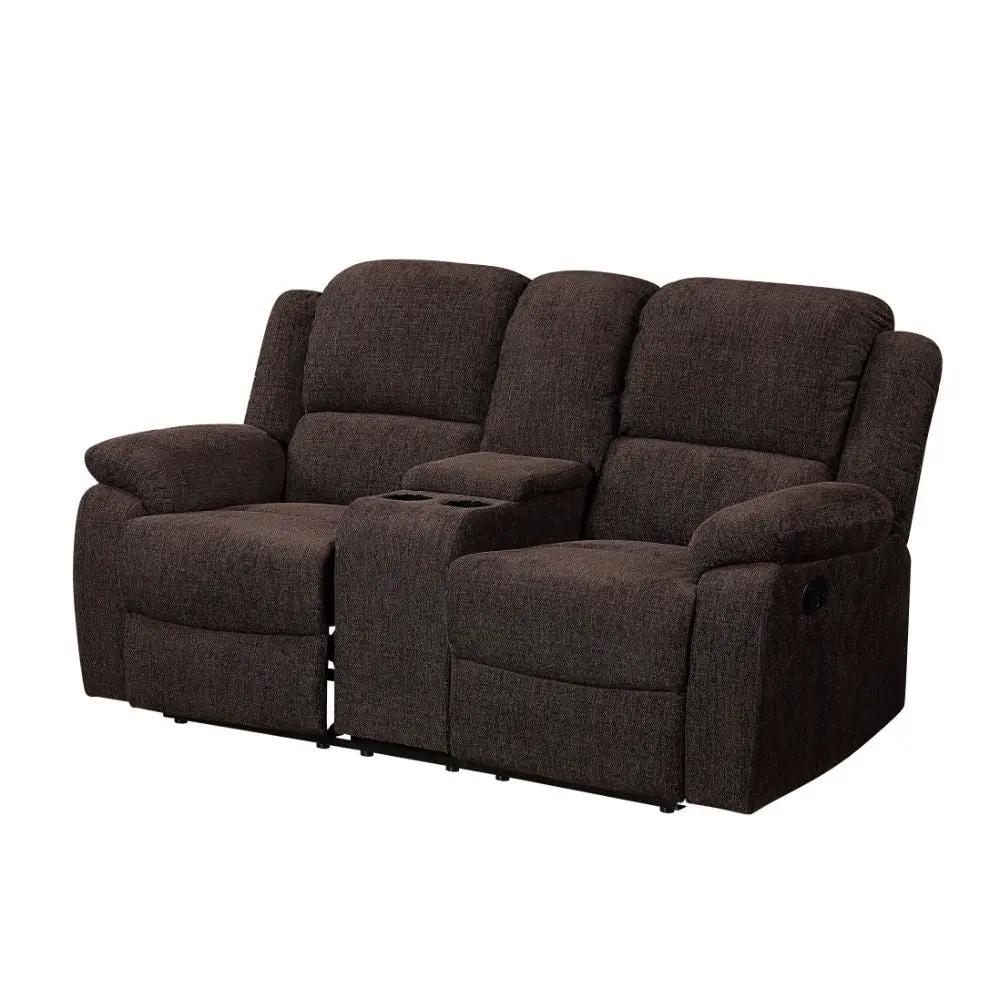 Madden - Motion Loveseat With Console - Brown Chenille by Unique Piece Furniture