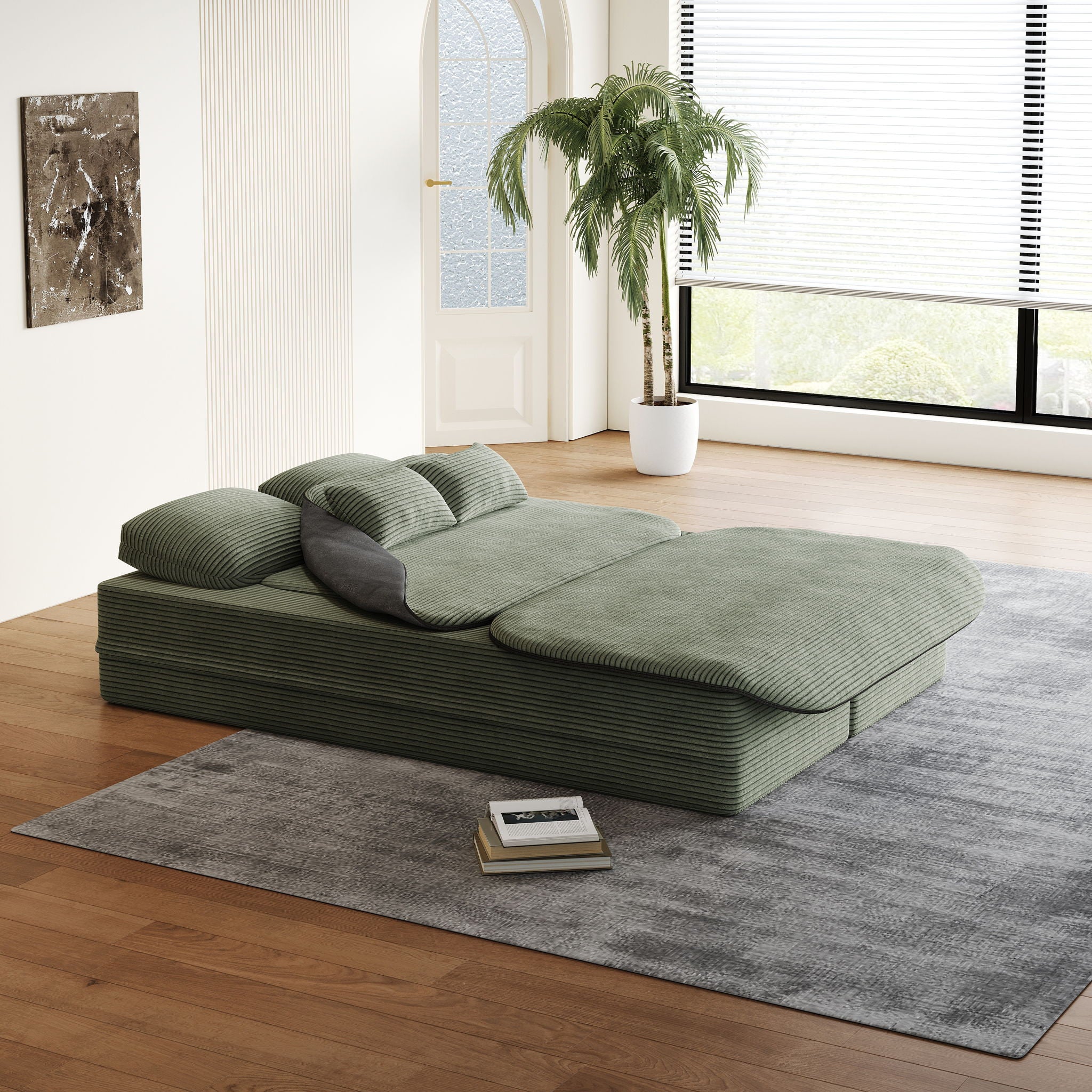 2 In 1 Foldable Sofa Bed With Multi Functional Blanket by HouseOfZazla