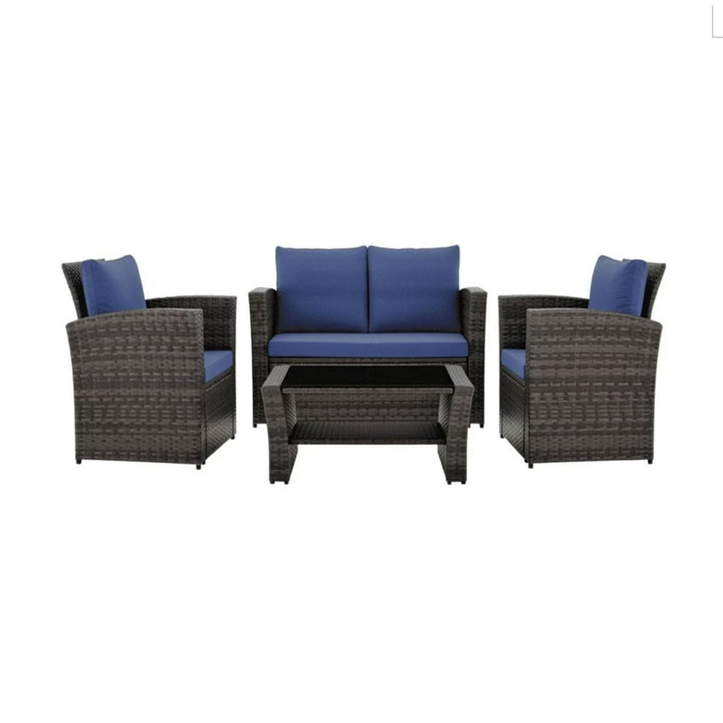 Modern Patio Set With Table And Cushions