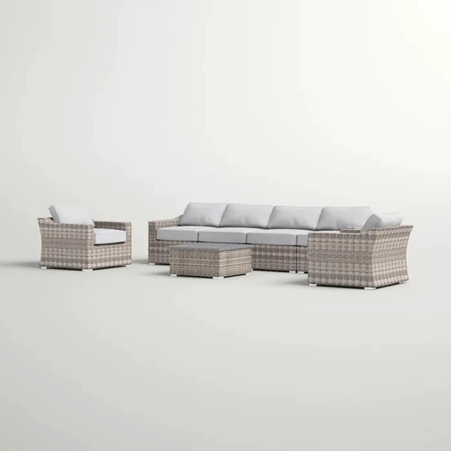 Stylish Sofa Seating Group With Cushions Perfect For Outdoor Gatherings by HouseOfZazla