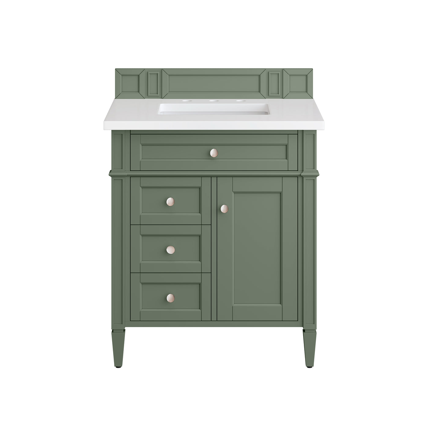 James Martin Brittany 30" Single Bathroom Vanity, Smokey Celadon, view 15