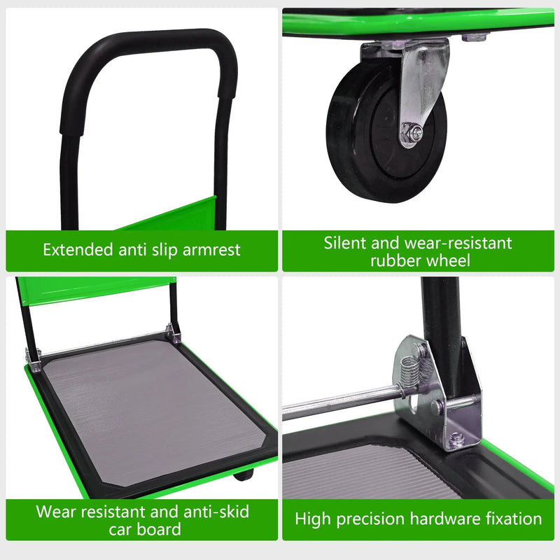 Flatbed Cart - 330lbs Heavy Duty Capacity Platform Hand Truck by HouseOfZazla