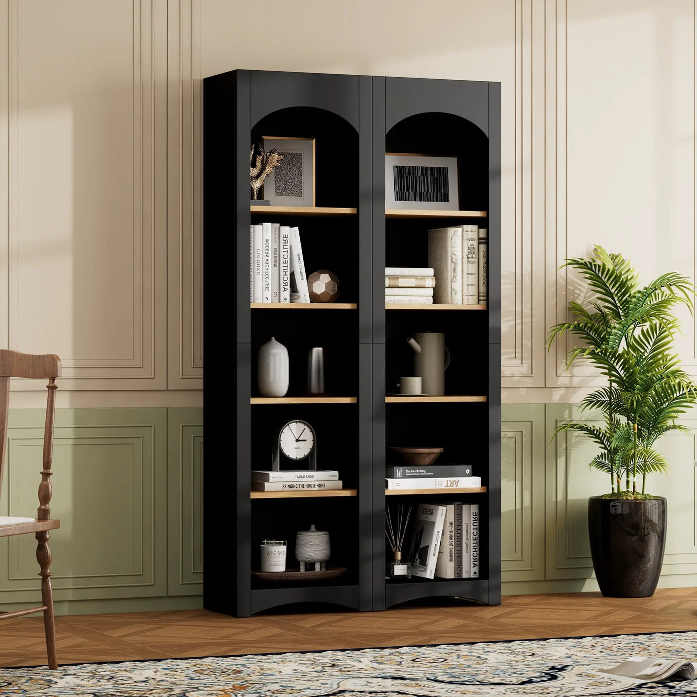 On-Trend Free Standing 5 Tier Bookshelves, Bookcases Set of 2 by HouseOfZazla