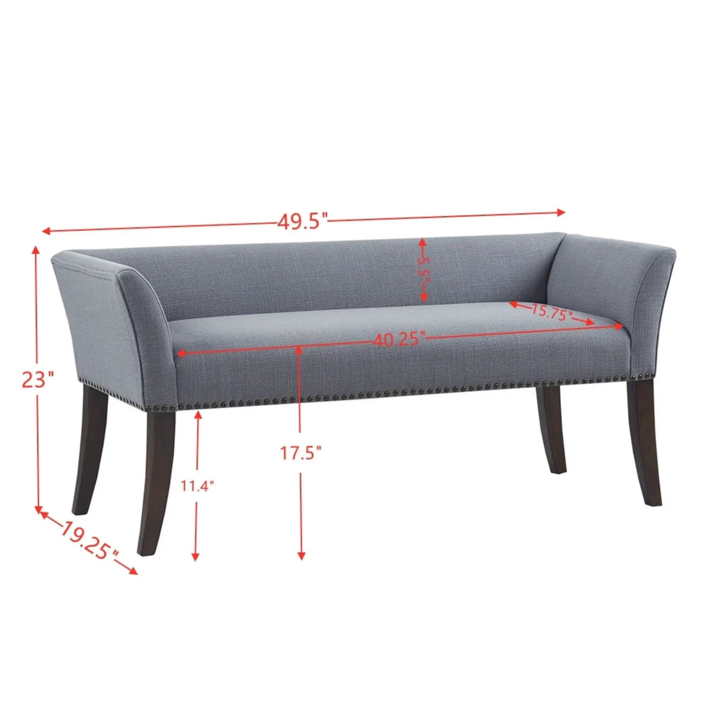 Elegant Design Bench Upholstery, Solid Wood Frame by Unique Piece Furniture