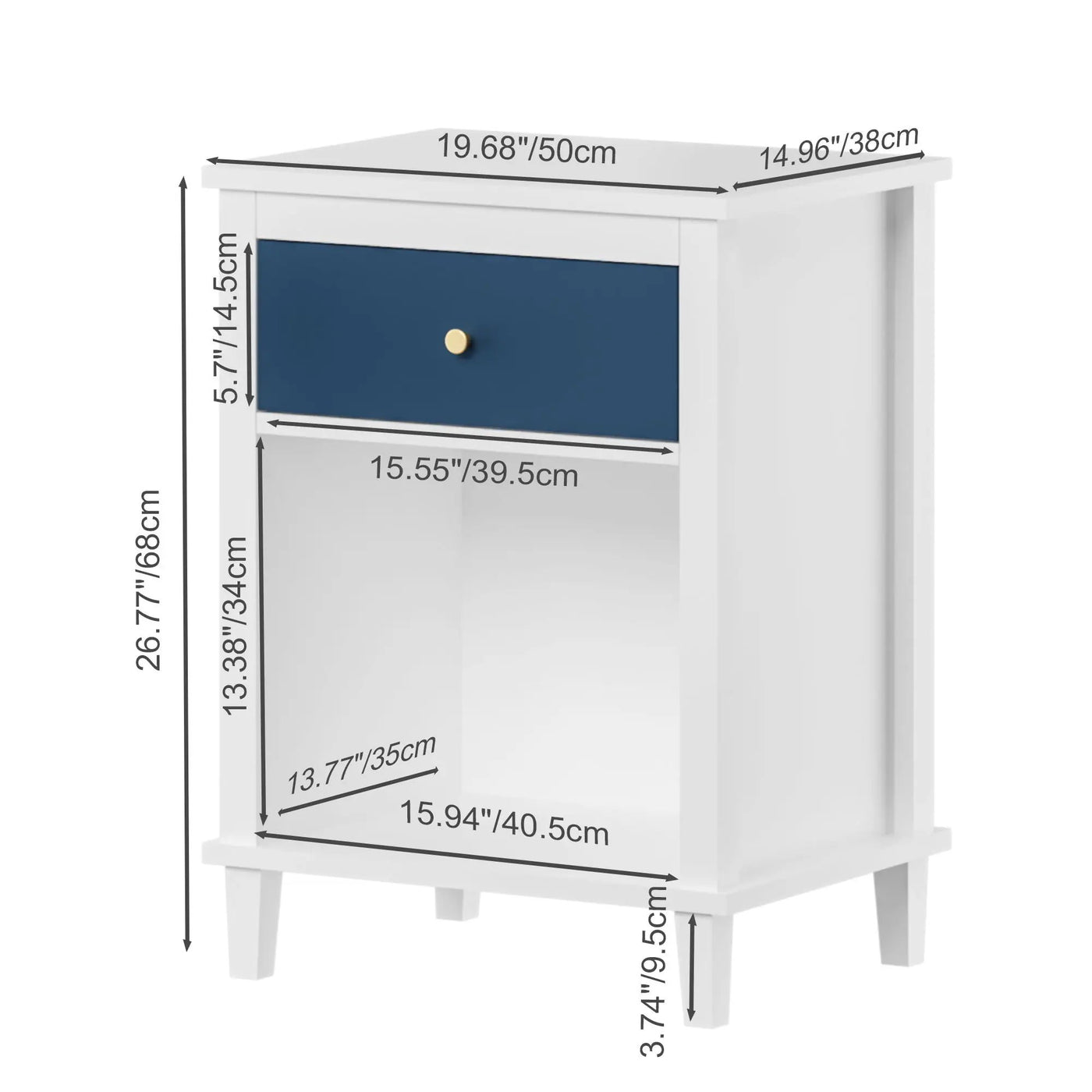 Nightstand With 1 Drawer 1 Shelf by Unique Piece Furniture