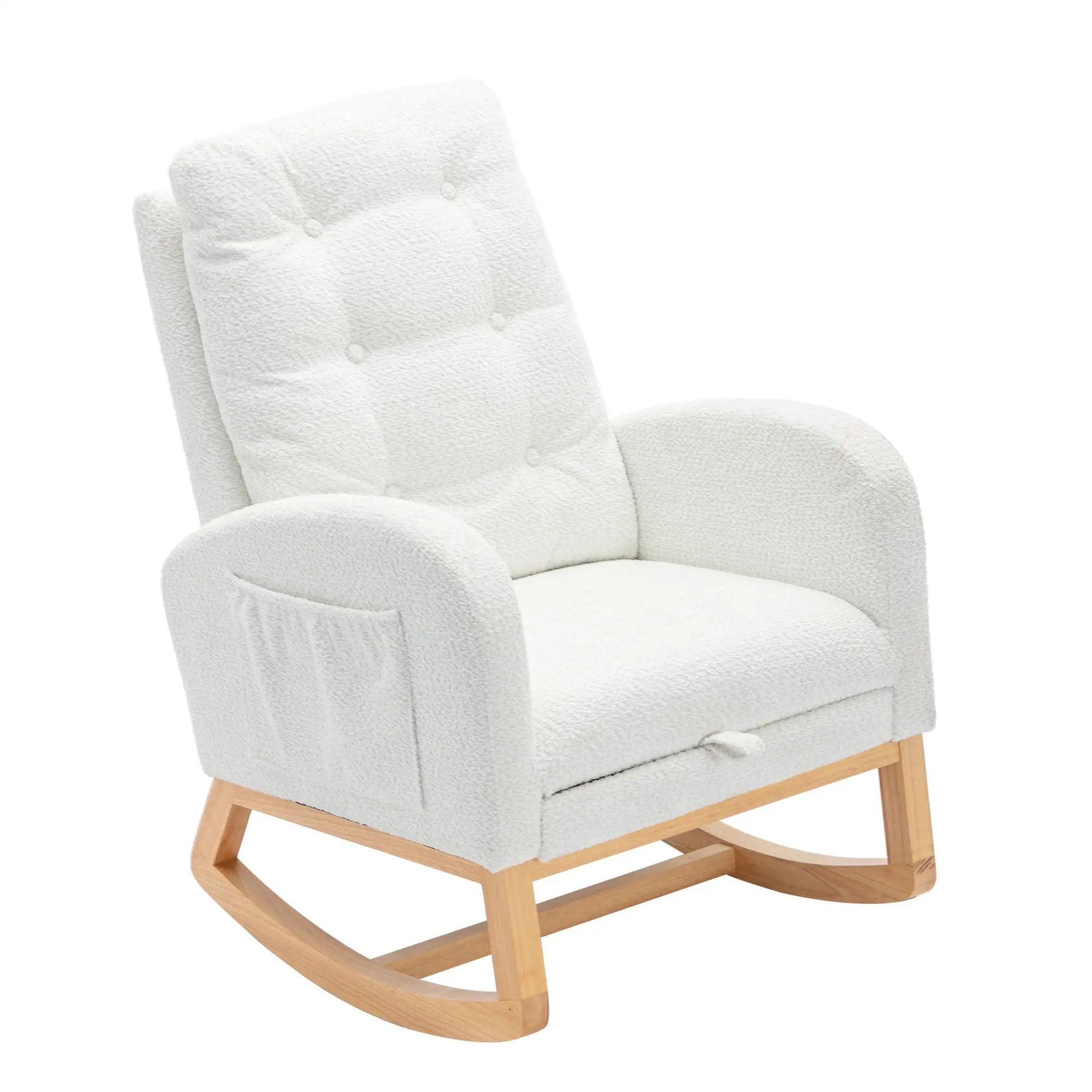 Accent Rocking Chair With Footrest, High Back by Unique Piece Furniture