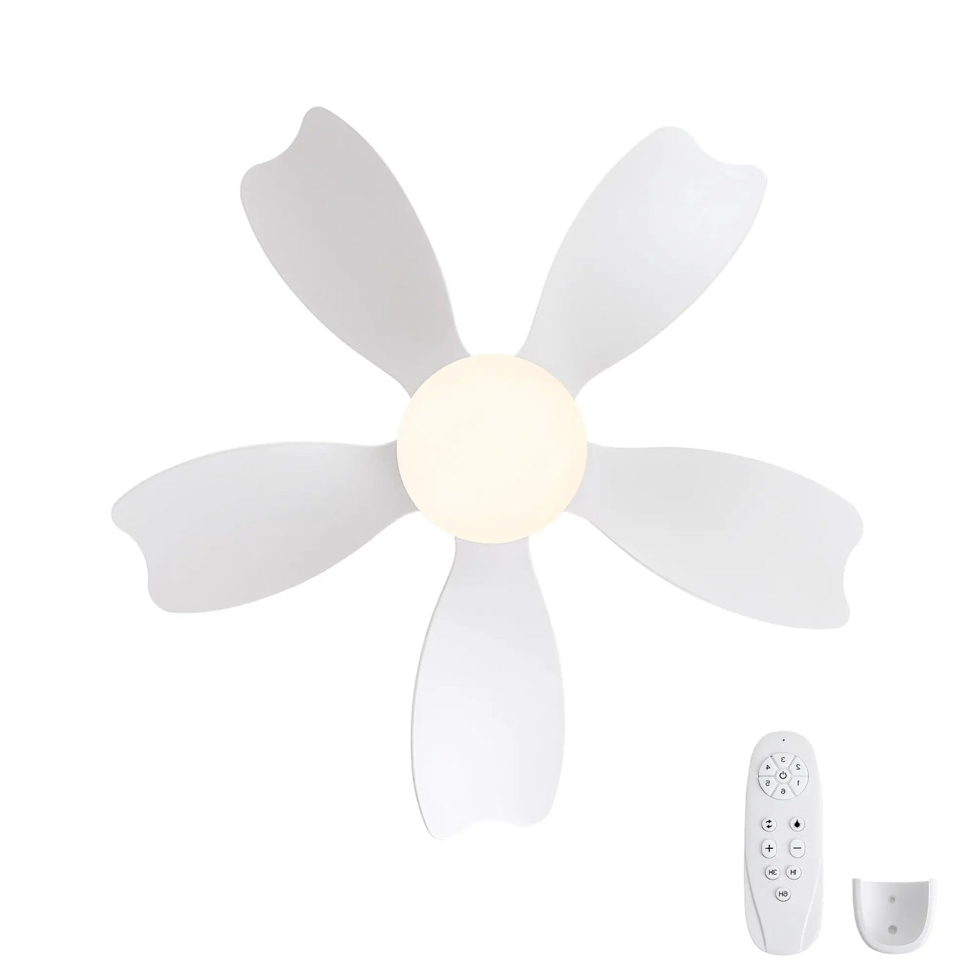 Low Profile Flush Mount Ceiling Fan With Light by HouseOfZazla