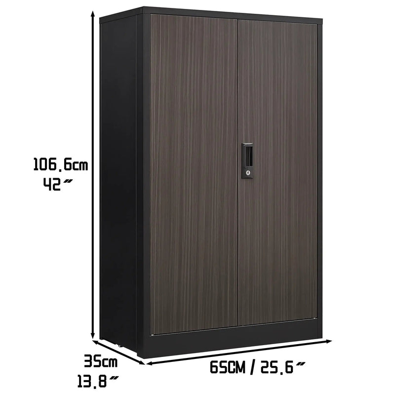 Metal Storage Cabinet With Locking Doors And Adjustable Shelf, Folding Filing Storage Cabinet, Folding Storage Locker Cabinet For Home Office, School, Garage by HouseOfZazla