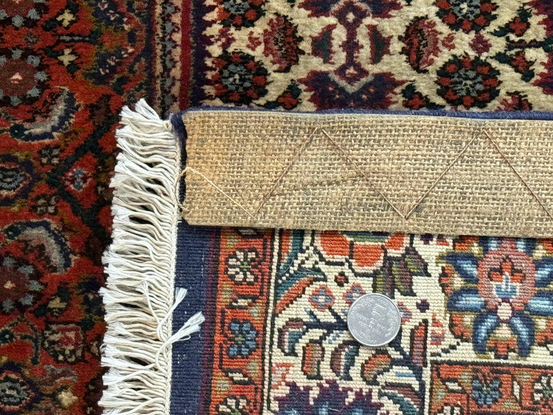 Persian Bidjar Rug 4x5, Fine 290 KPSI, Herati Pattern by Jewel Rugs