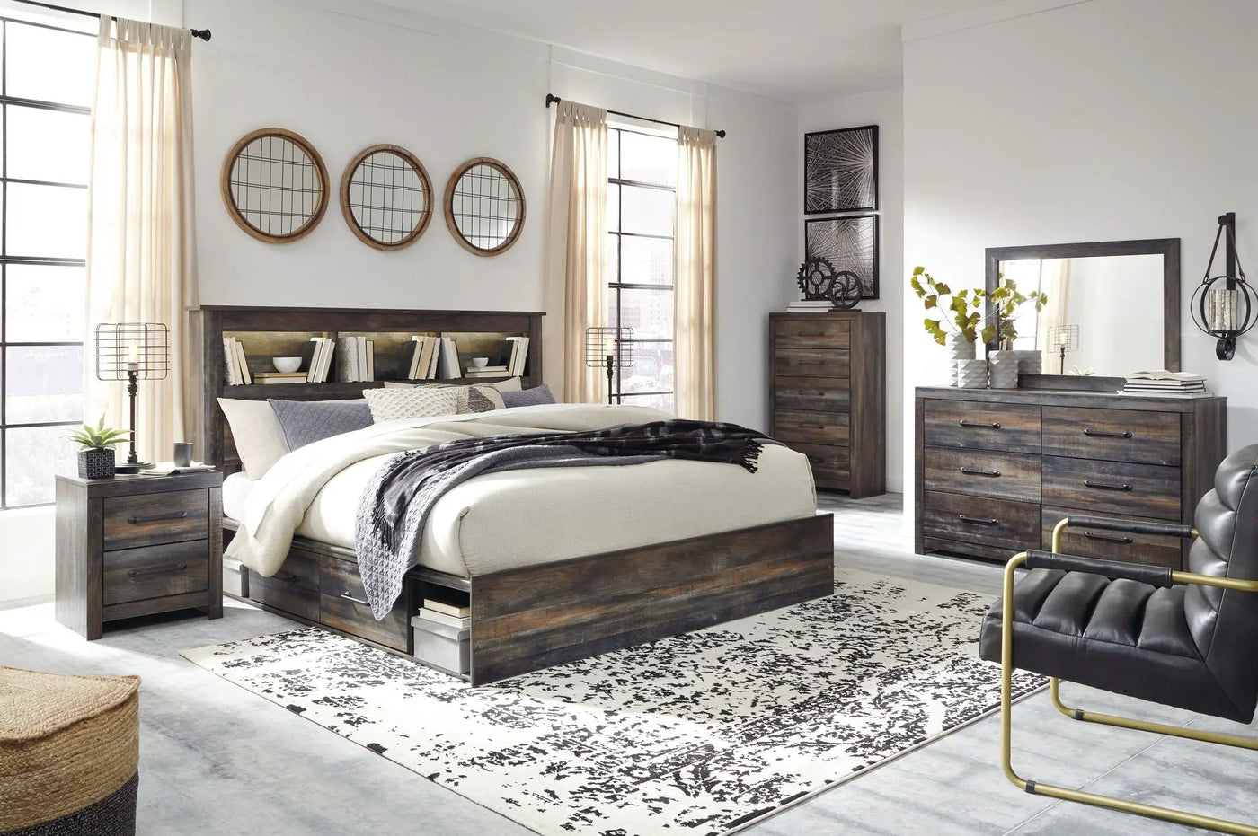 Drystan - Panel Bookcase Bed by Unique Piece Furniture