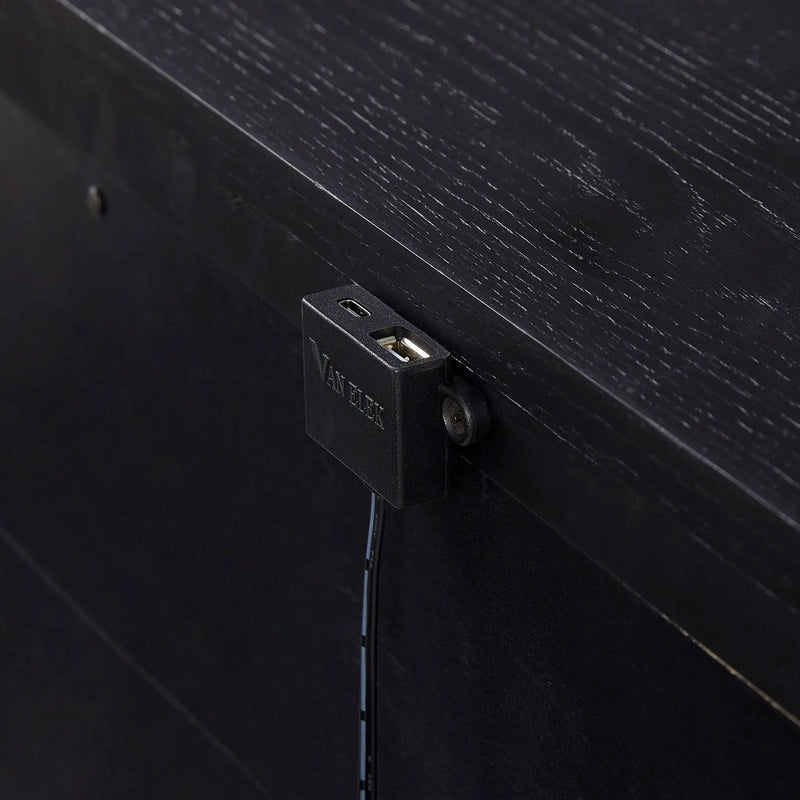 3 Drawer Nightstand With USB - Black by Unique Piece Furniture