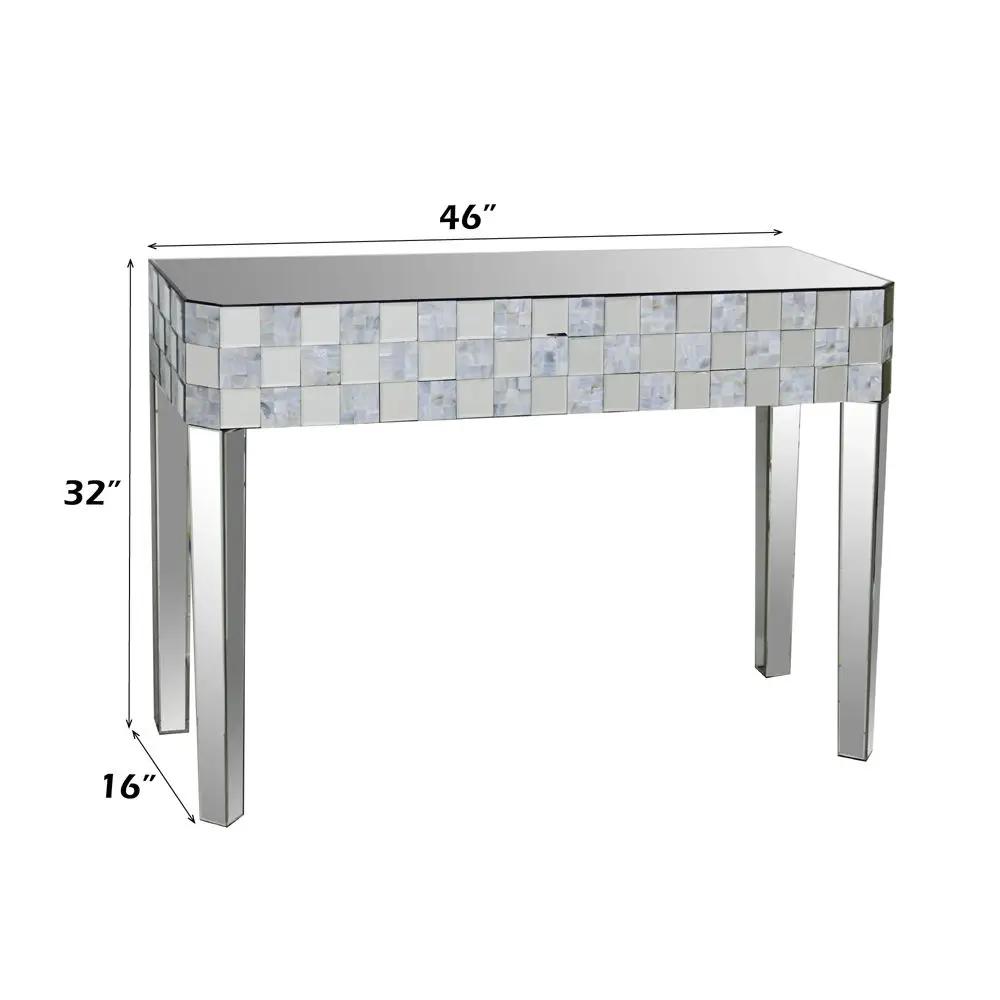 Nasa - Console Table - Mirrored & Mother of Pearl by Unique Piece Furniture