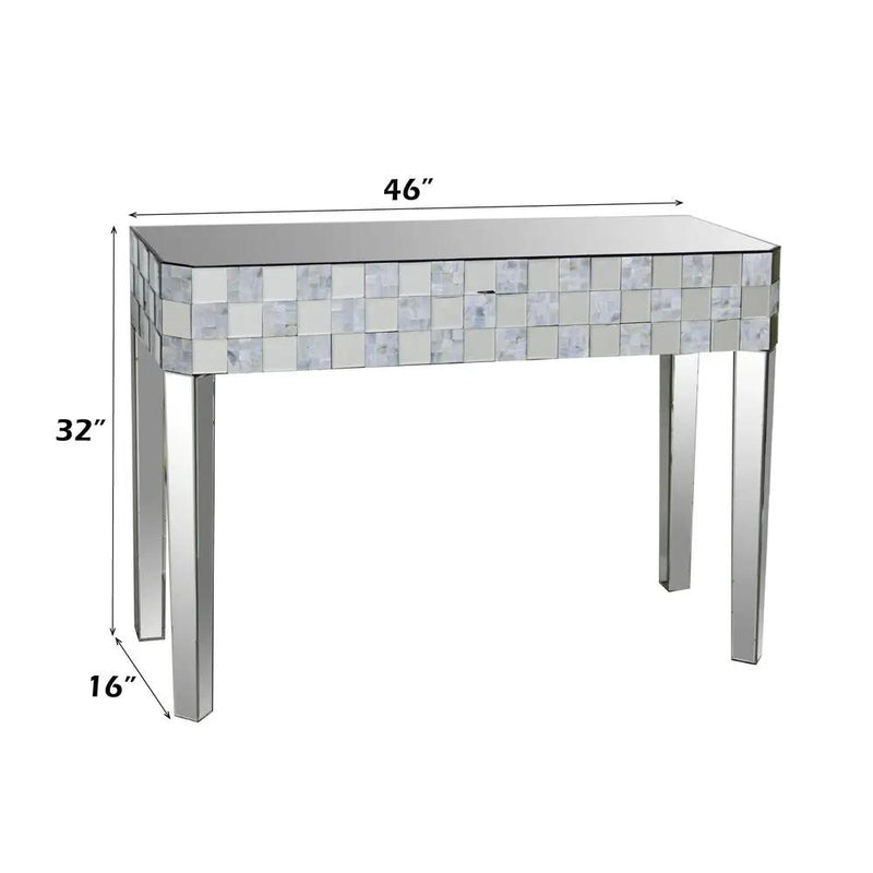 Nasa - Console Table - Mirrored & Mother of Pearl by Unique Piece Furniture