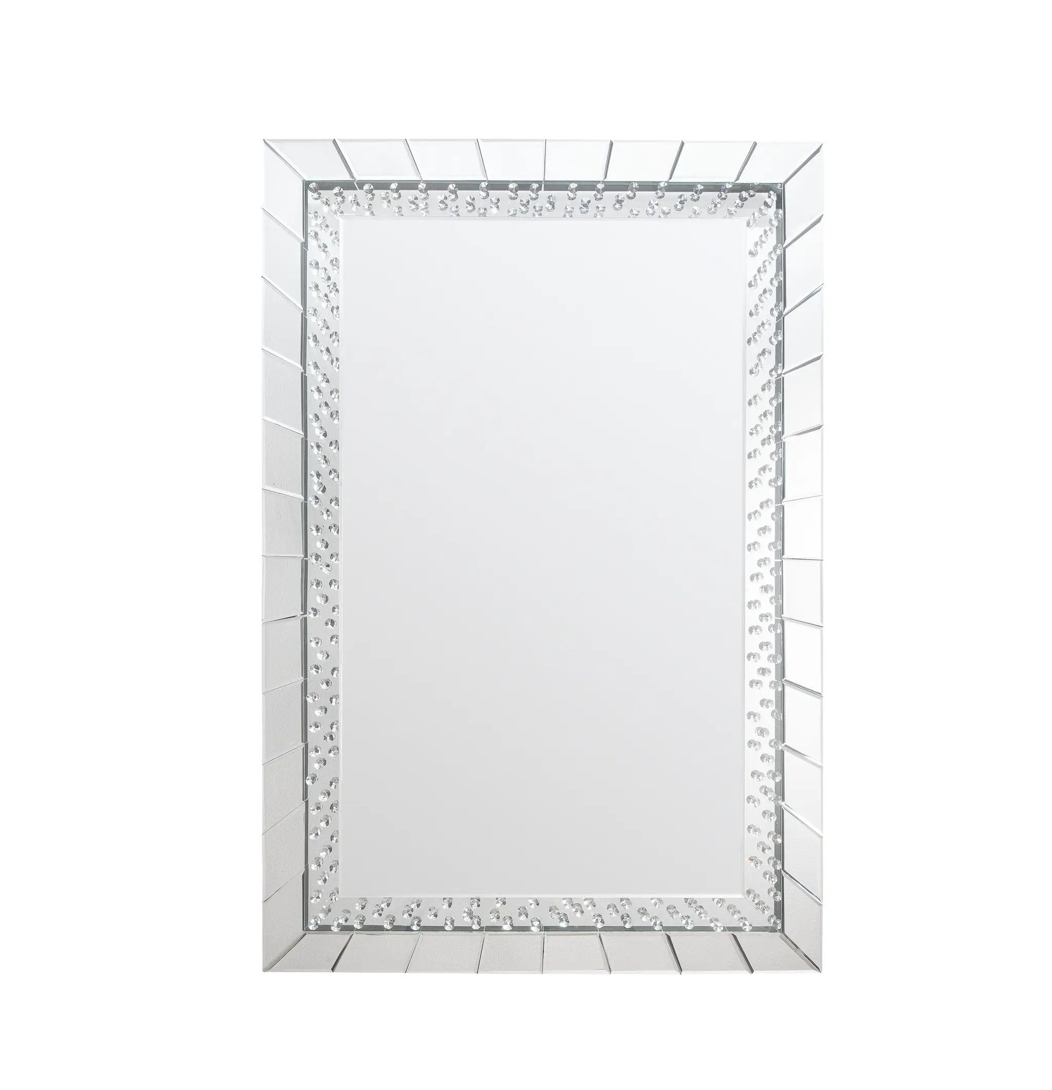 Nysa Mirrored & Faux Crystals Accent Mirror by HouseOfZazla