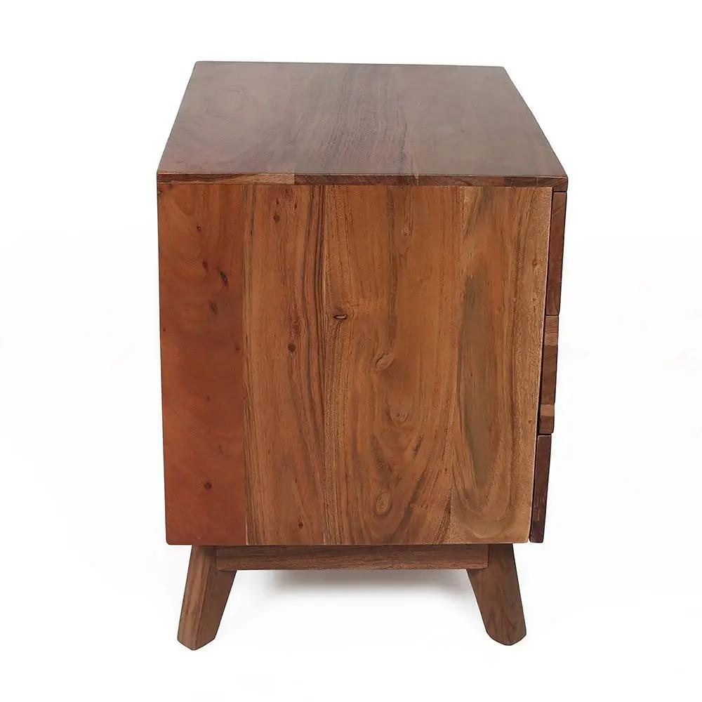 Nightstand Natural Wood - Brown by Unique Piece Furniture