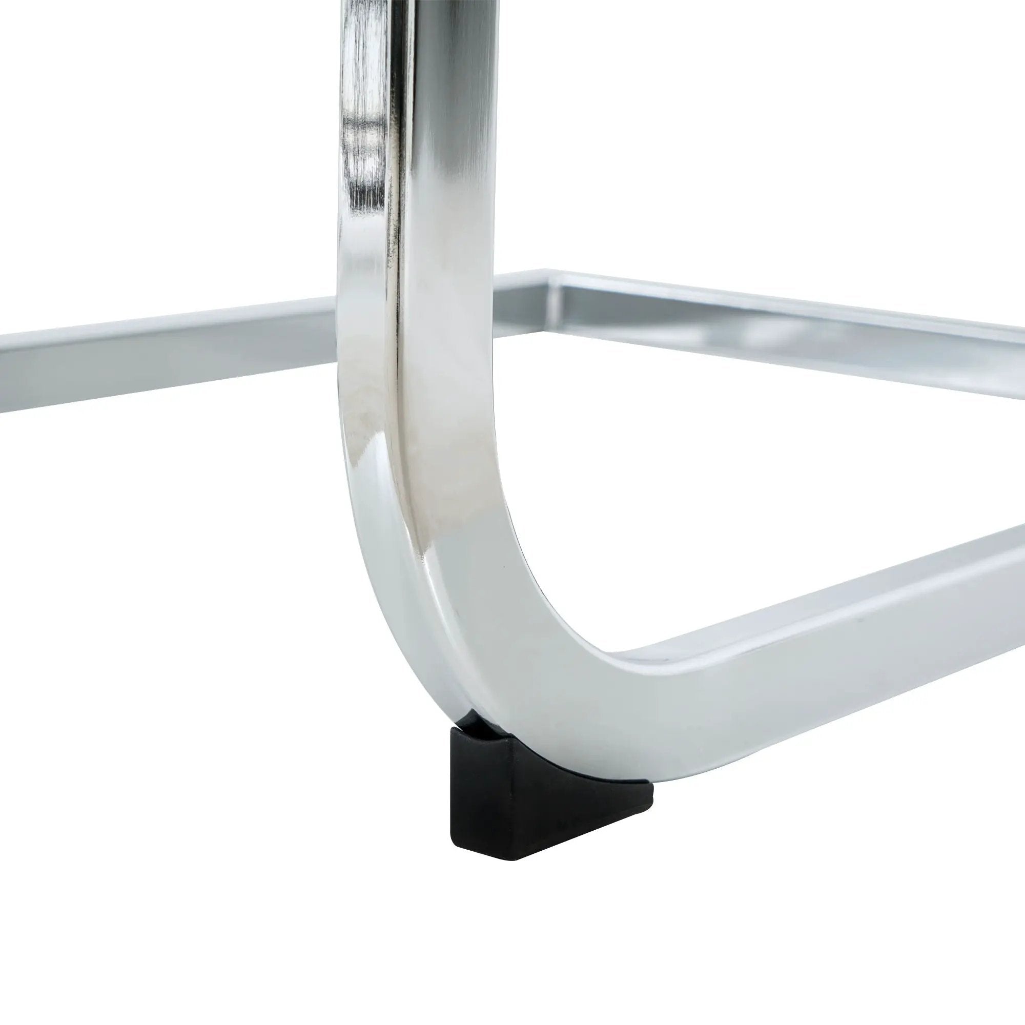 Modern Dining Chairs With Padded Seat And Metal Legs