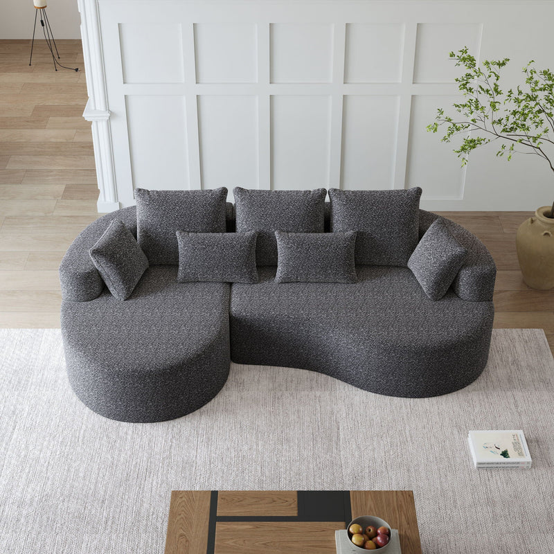 Curved Oversized Sectional Sofa With Extra Deep Seat by HouseOfZazla