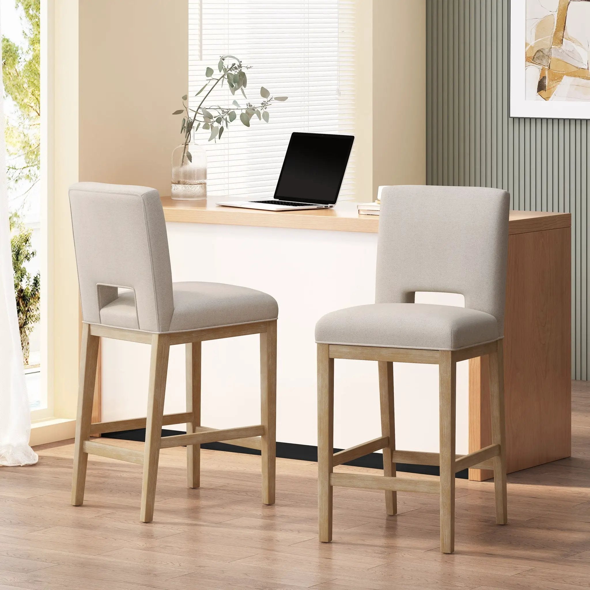 Counter Stools (Set of 2) - Wheat by HouseOfZazla