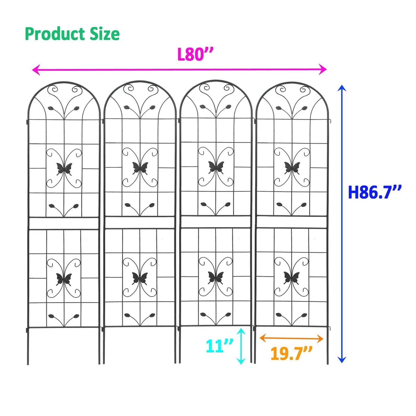 Garden Metal Trellis Rustproof Trellis For Climbing Plants Outdoor Flower Support by Unique Piece Furniture