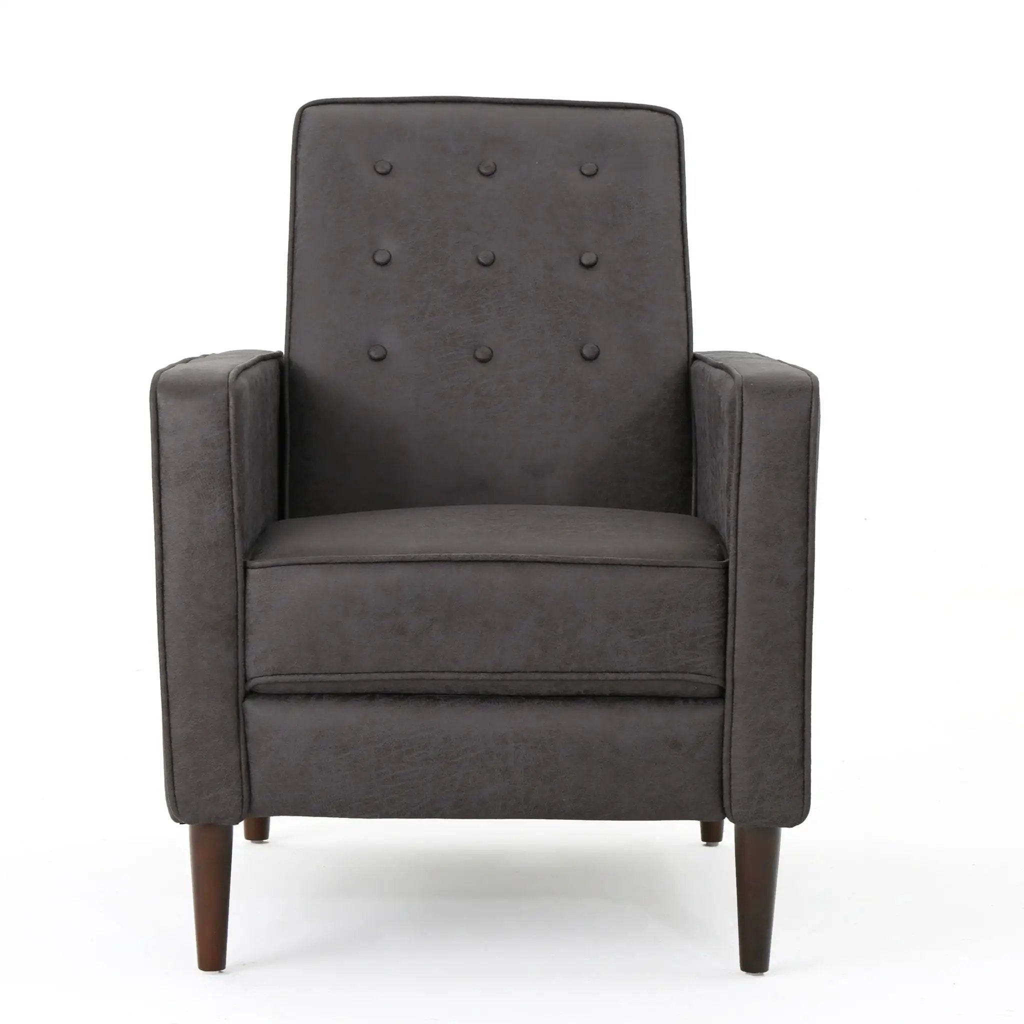 Macedonia - Button Tufted Fabric Recliner - Slate by Unique Piece Furniture