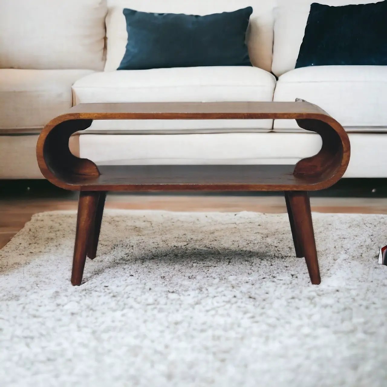 Solid Wood Open Coffee Table by Unique Piece Furniture