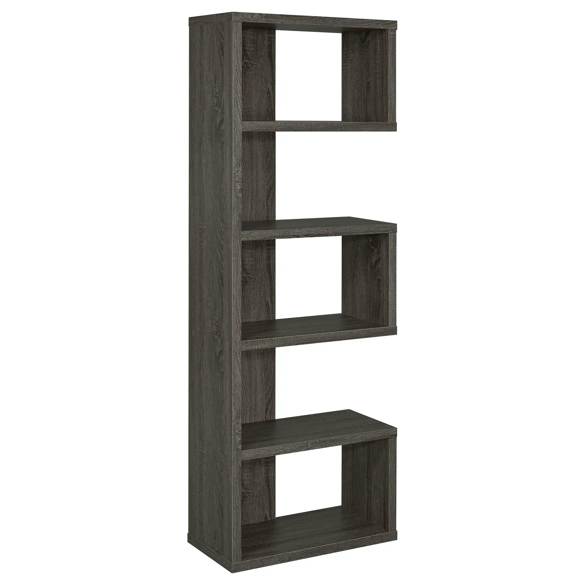Joey 71-inch 5-shelf Bookshelf Weathered Grey by Unique Piece Furniture