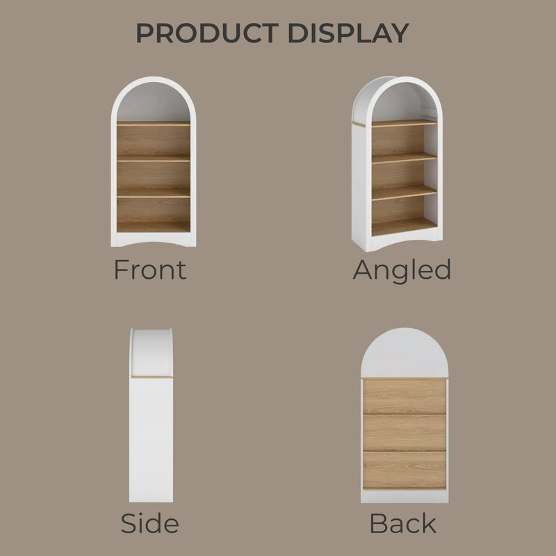 47" Freestanding Display Rack with Woodgrain Shelves by HouseOfZazla