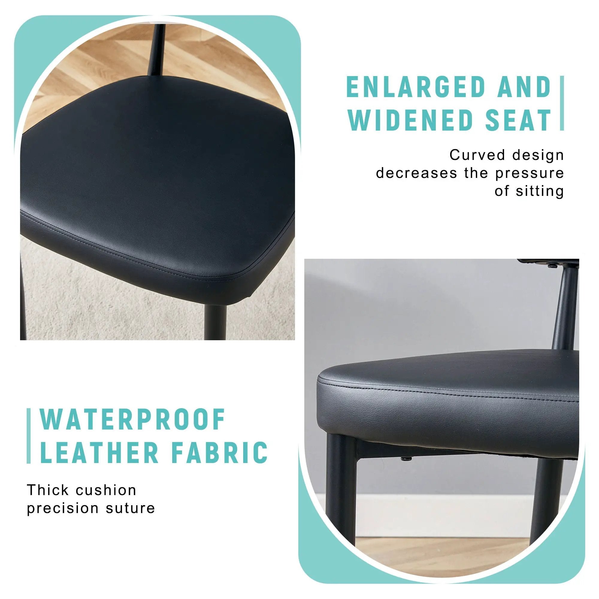 Minimalist Ergonomic Dining Chair With Curved Backres (Set of 4) by HouseOfZazla