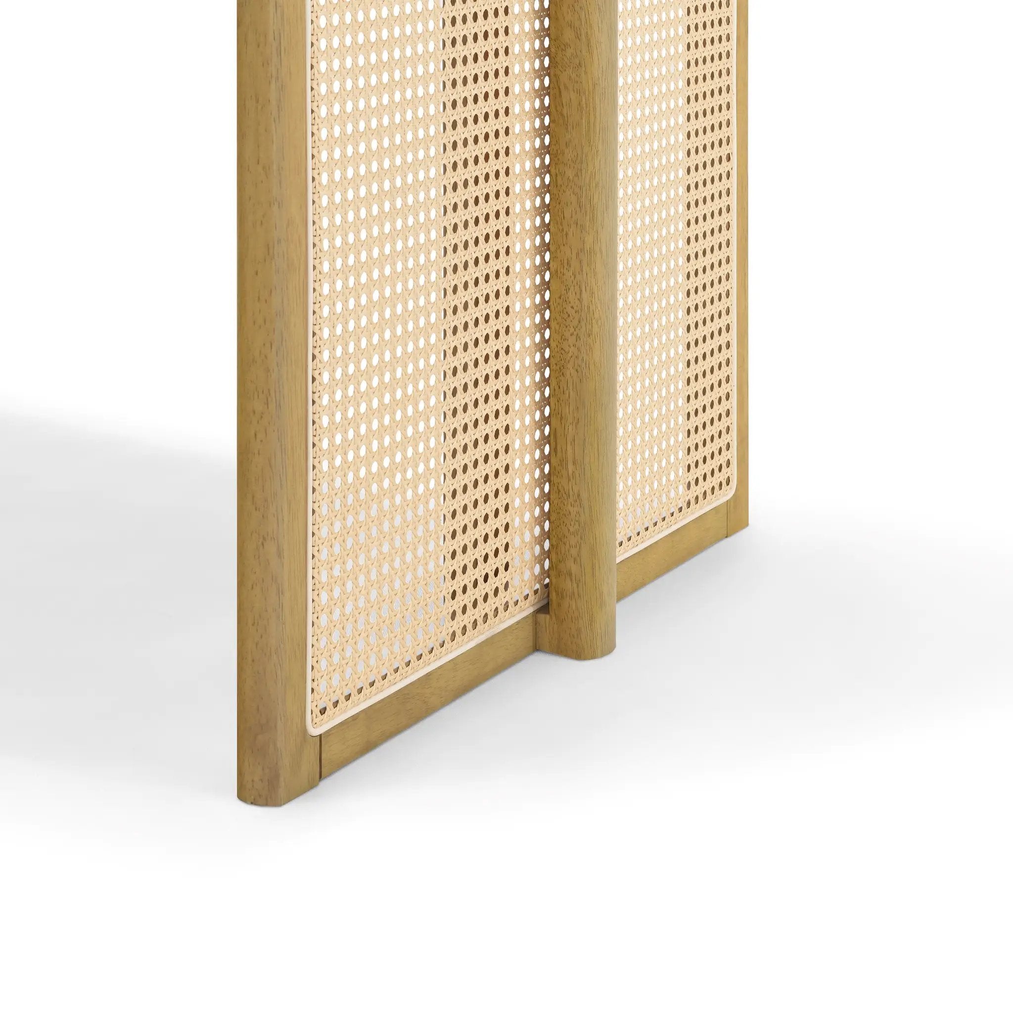 Natural Rubber Wood Dining Table with Rattan Accents by HouseOfZazla