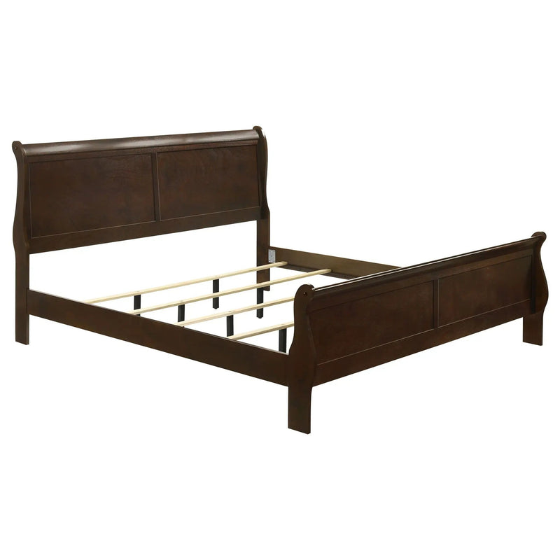 Louis Philippe 4-piece Eastern King Bedroom Set Cappuccino by Unique Piece Furniture