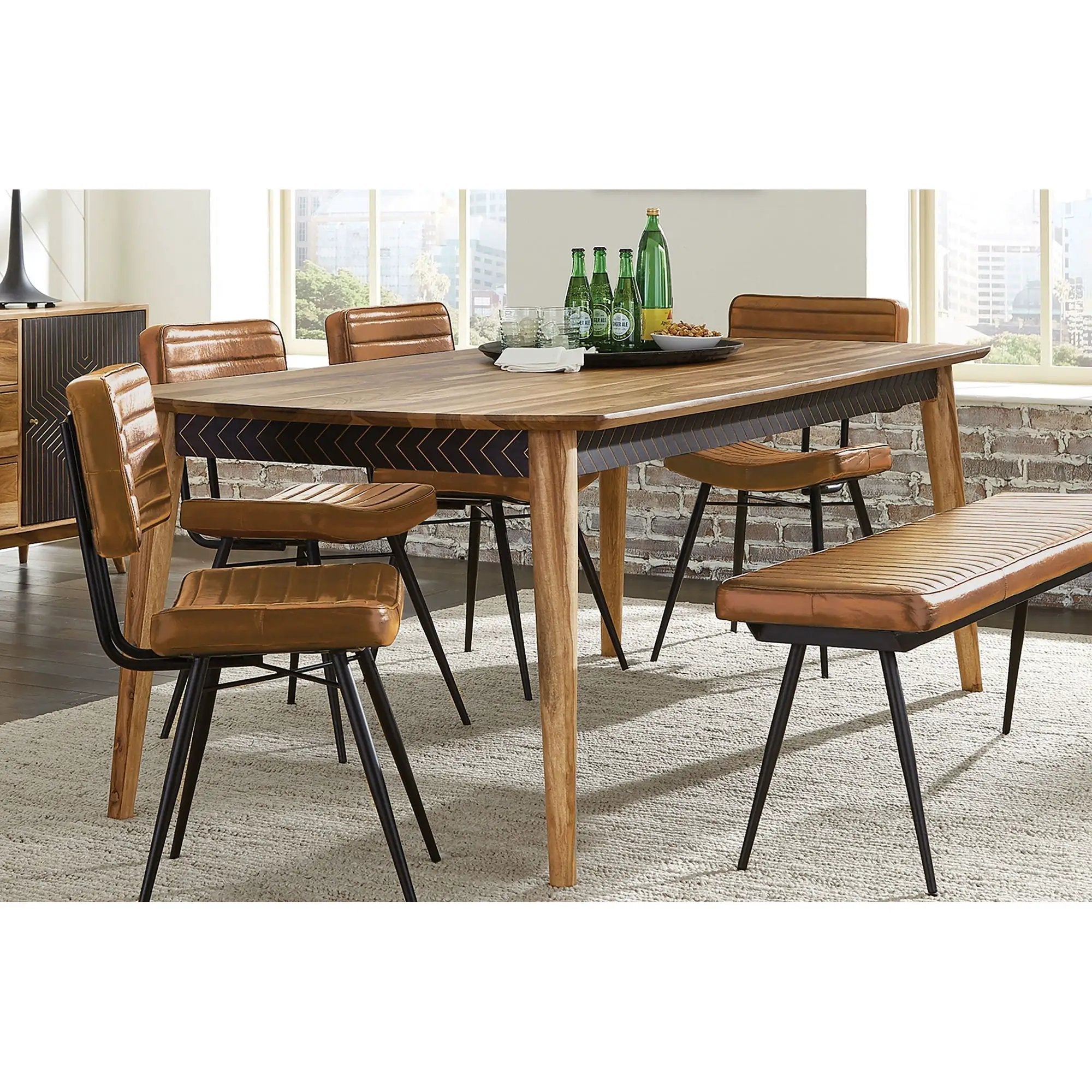 Crossmoor - Sheesham Dining Table - Natural Wood by HouseOfZazla
