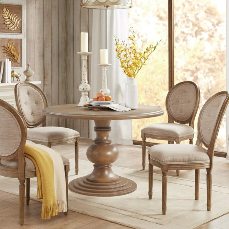 Round Pedestal Dining Table - Walnut by Unique Piece Furniture