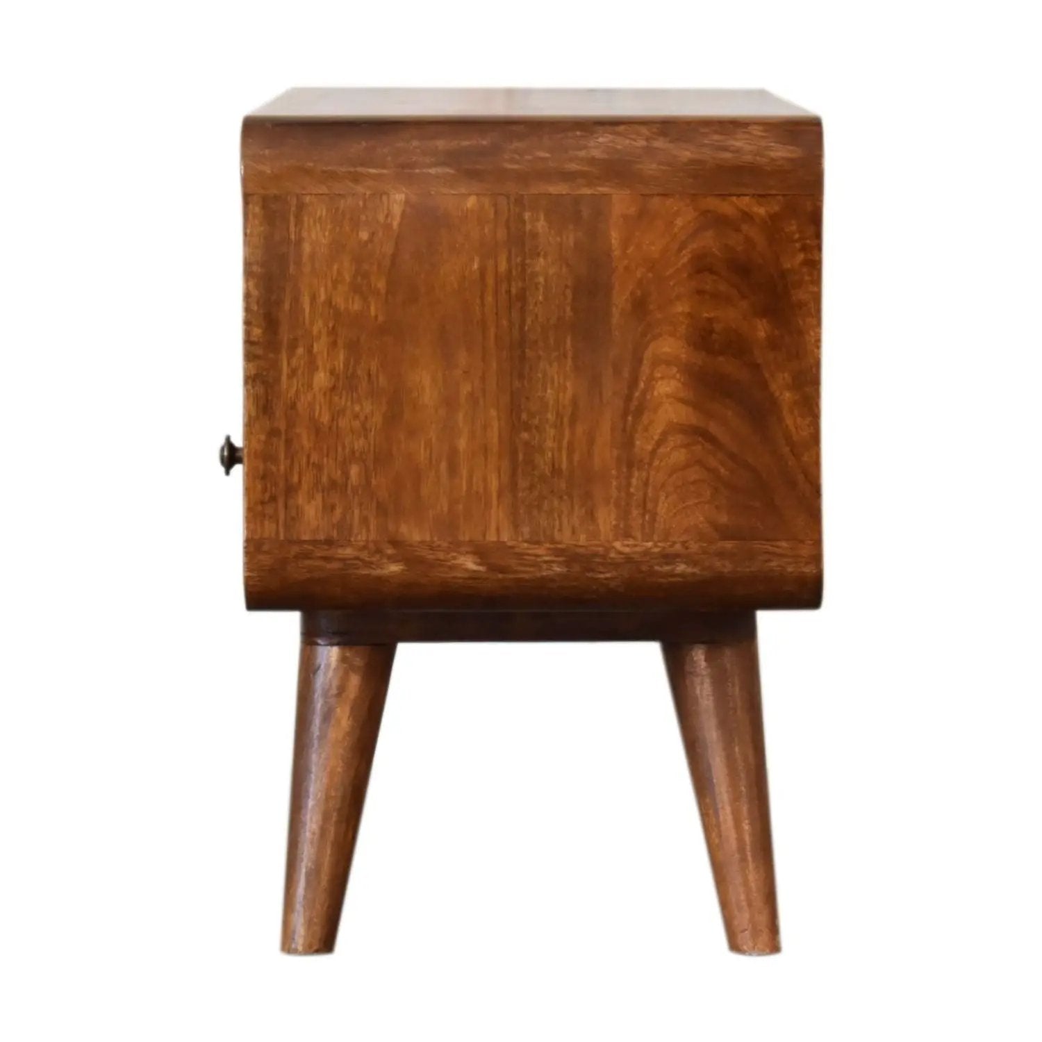 Solid Wood Curved Media Unit by HouseOfZazla