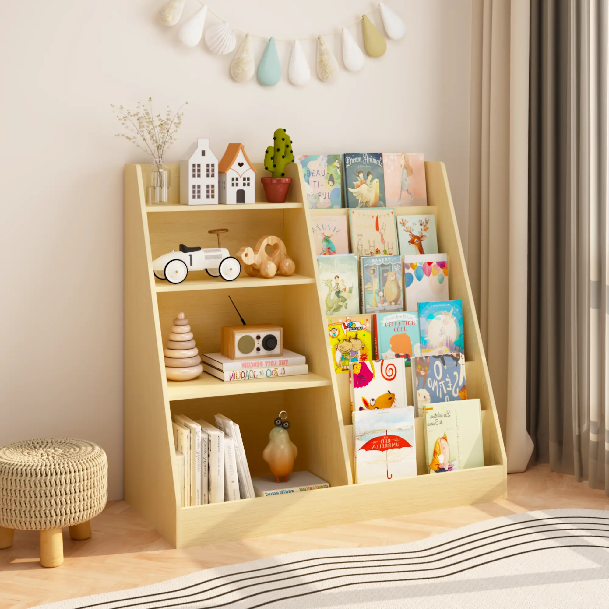 Kids Bookshelf and Toy Storage Organizer by HouseOfZazla