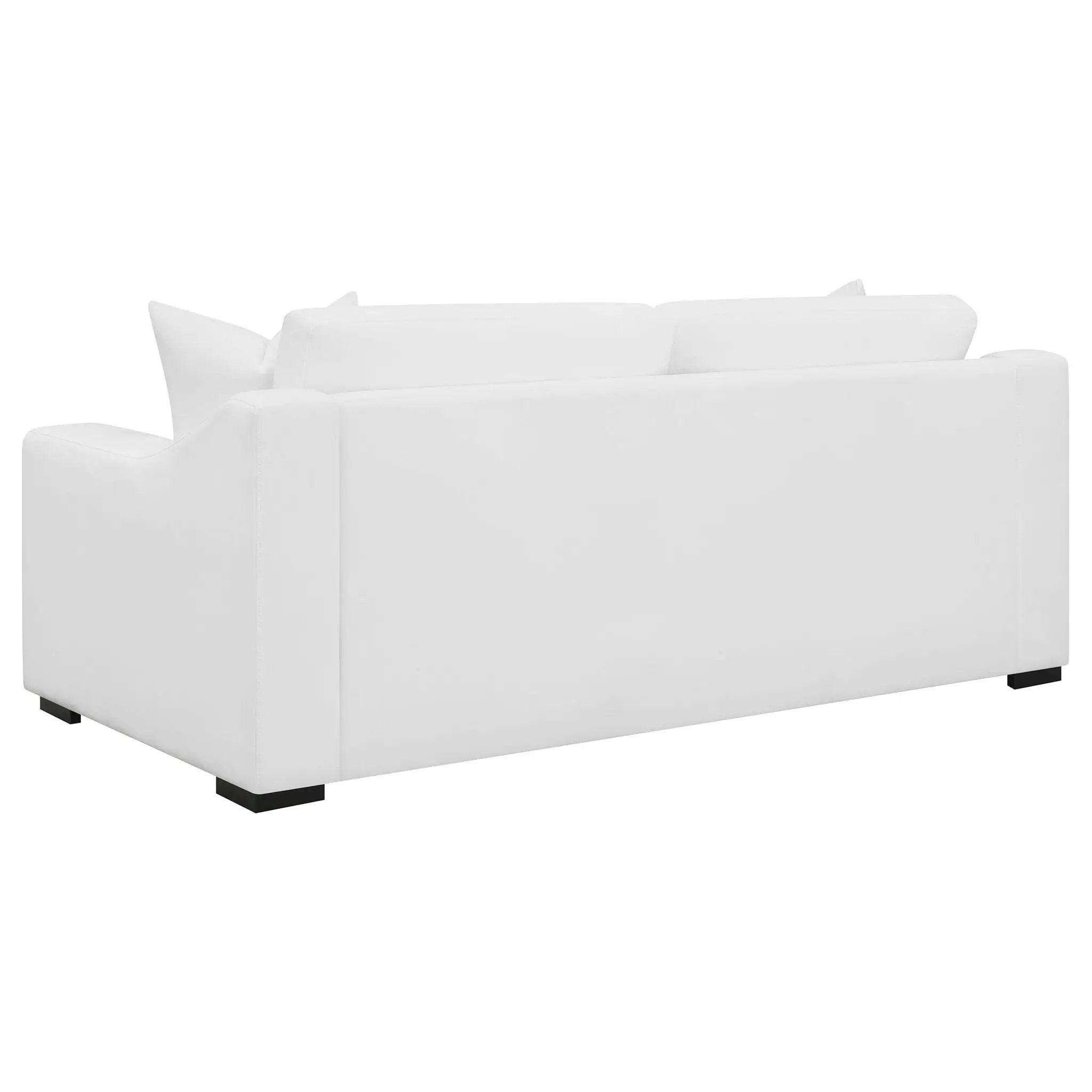 Ashlyn 2-piece Upholstered Sloped Arm Sofa Set White by Unique Piece Furniture