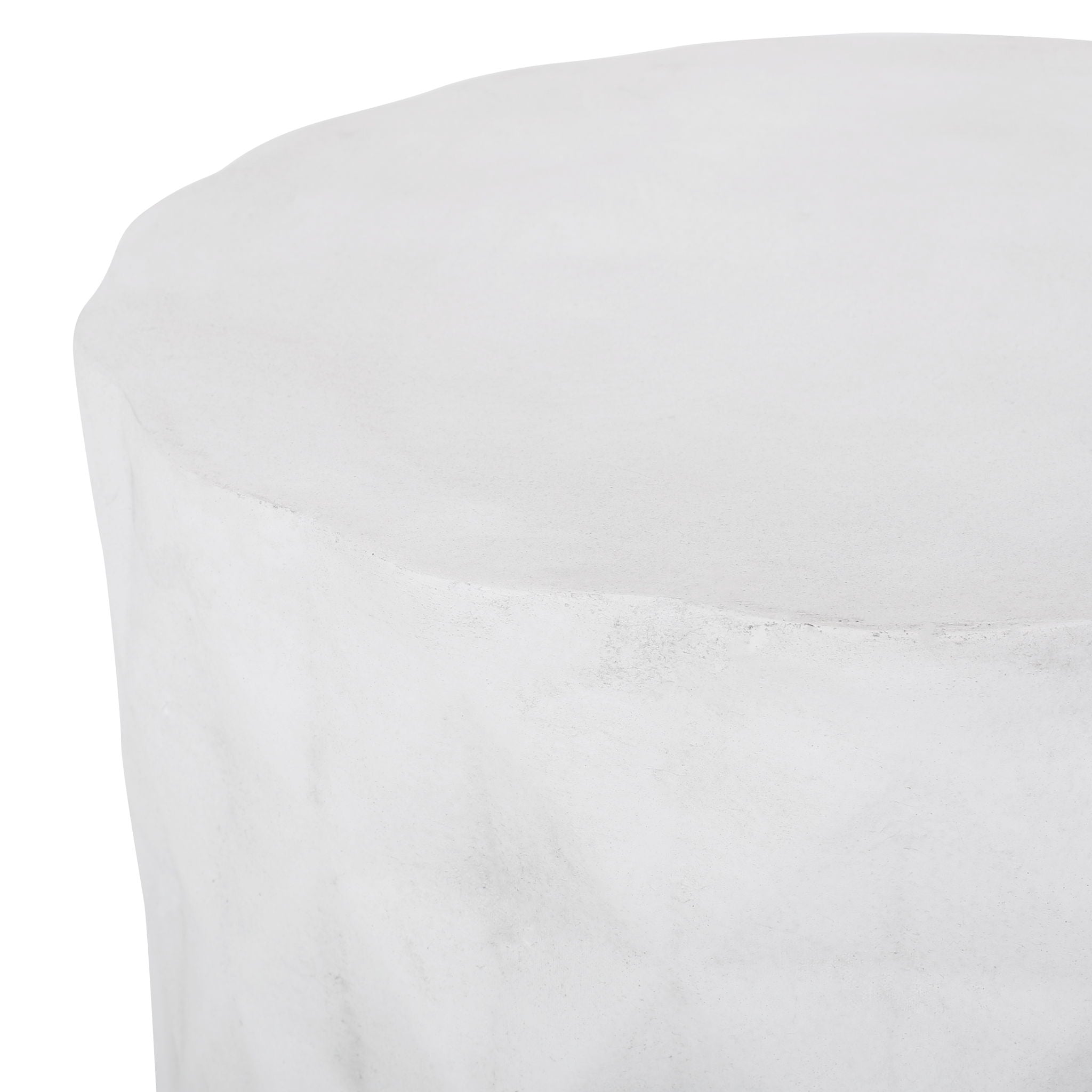 Outdoor Lightweight Concrete Side Table - Antique White by HouseOfZazla