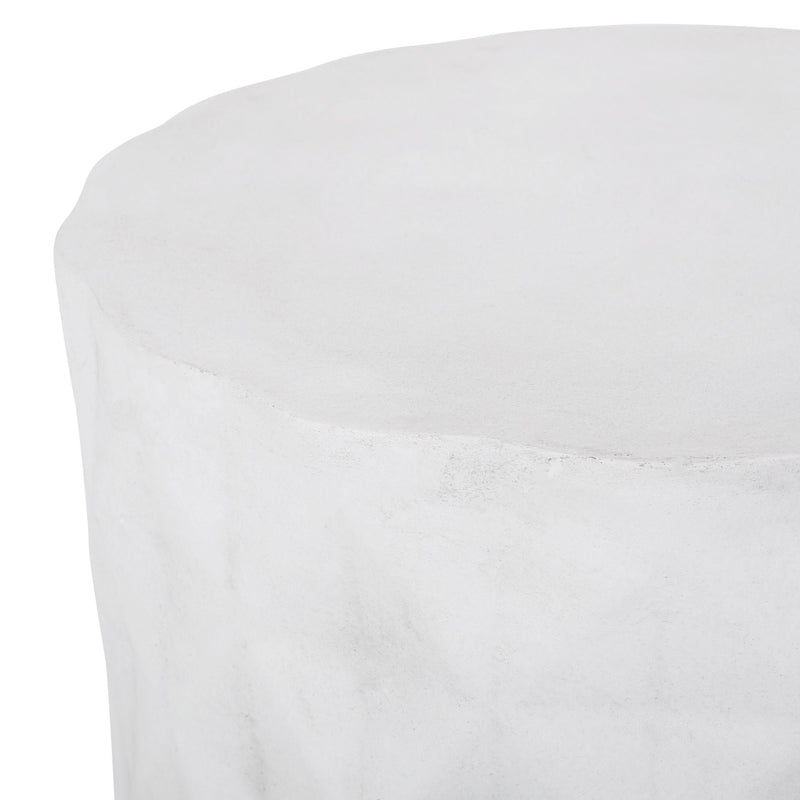 Outdoor Lightweight Concrete Side Table - Antique White by HouseOfZazla