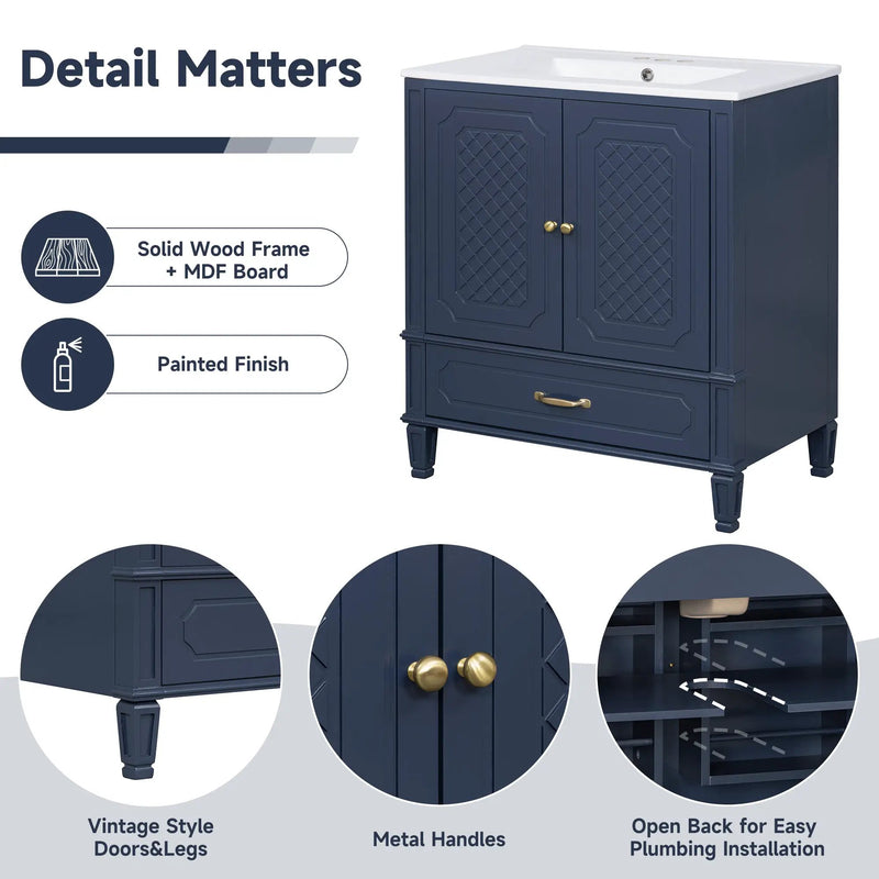 60" Bathroom Vanity with Double Sink Combo Set by HouseOfZazla