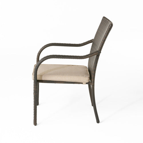 Outdoor Wicker Chairs, 56225.00CHRBRN KD, 4pcs by HouseOfZazla