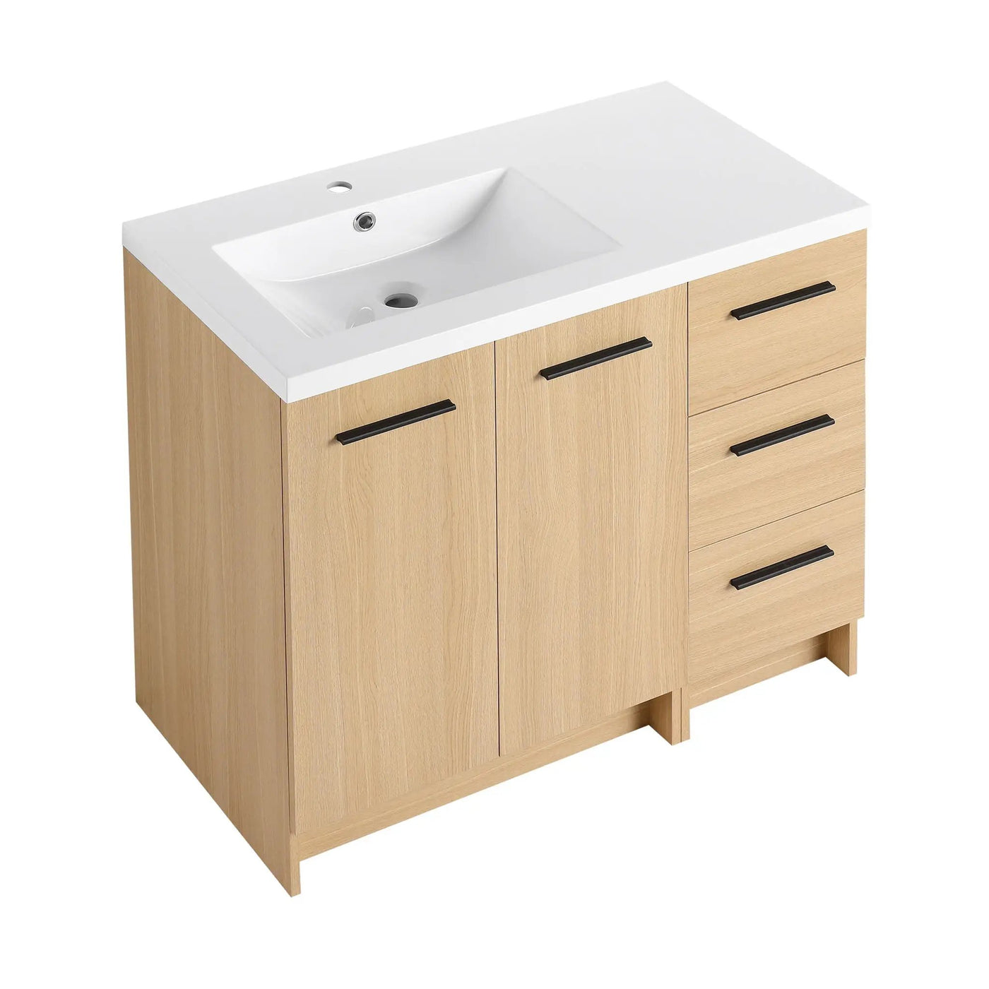 Wall Mounted Floating Bathroom Vanity With Sink, Door & Drawers Modular Cabinet by Unique Piece Furniture