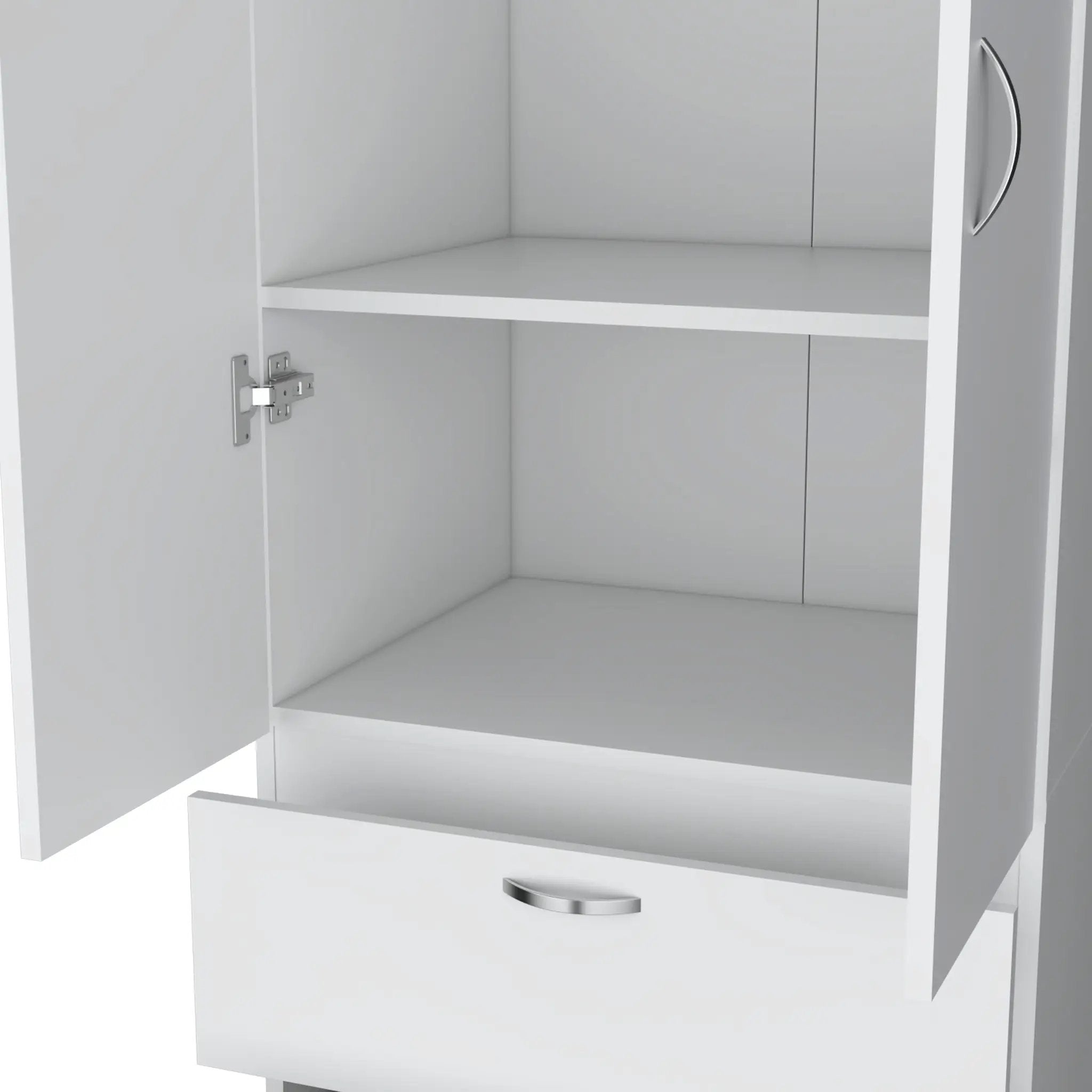 Armoire Wardrobe 76" H, Hanging Rod, 2 Drawers, 1 Shelf by HouseOfZazla