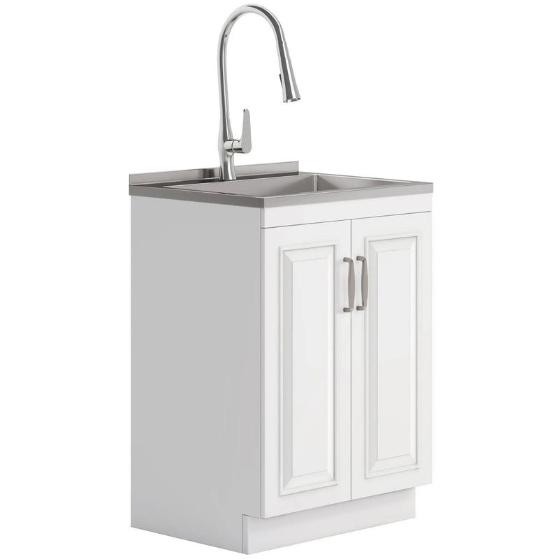 Darwin - Deluxe Laundry Cabinet With Pull-Out Faucet And Stainless Steel Sink by Unique Piece Furniture