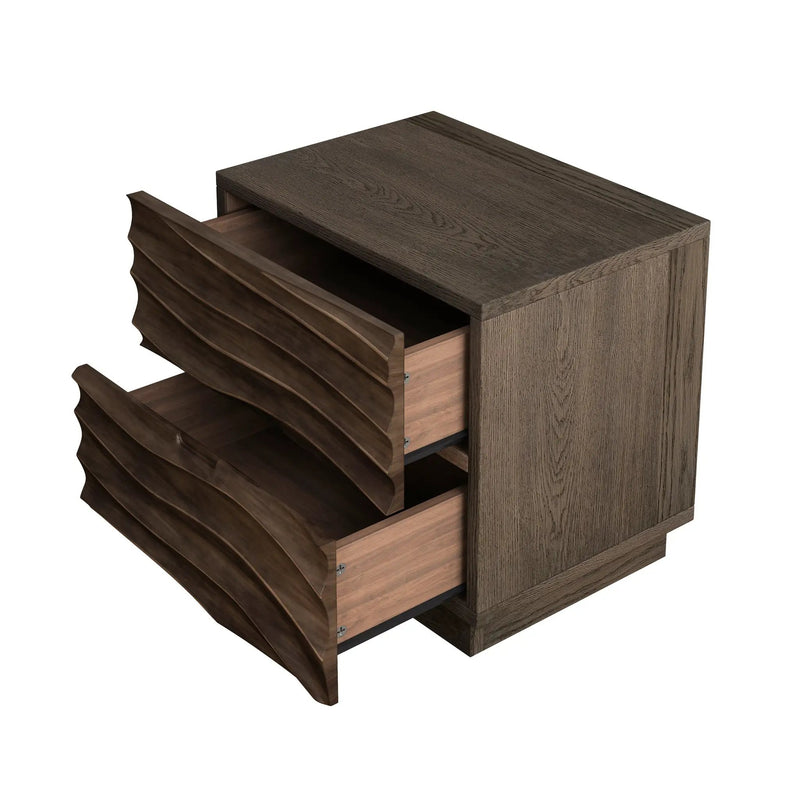 Solid Wood Nightstands with 2 Drawers by HouseOfZazla