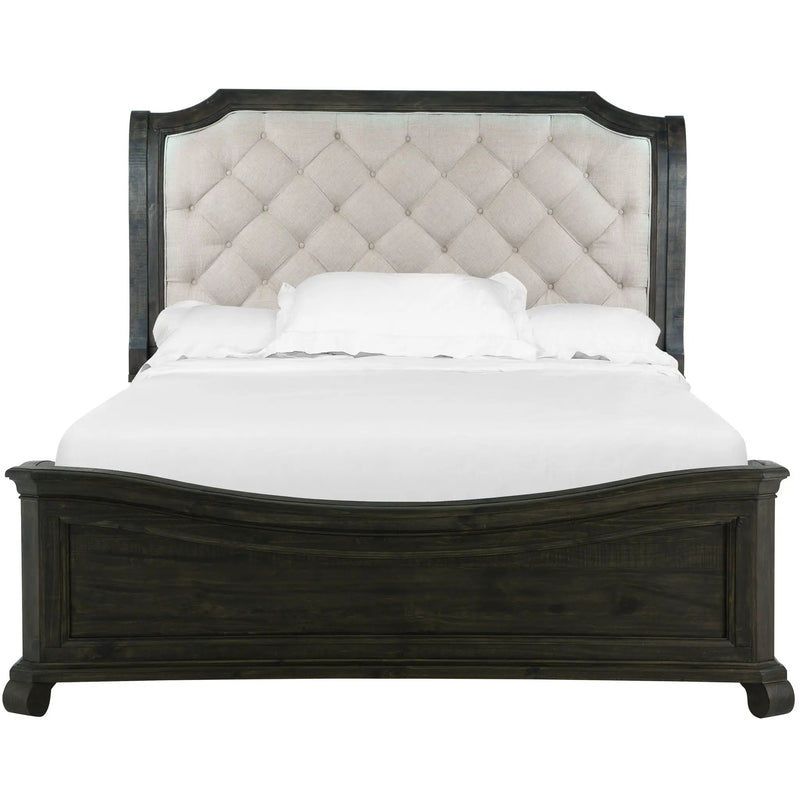 Bellamy - Complete Sleigh Bed With Shaped Footboard by Unique Piece Furniture