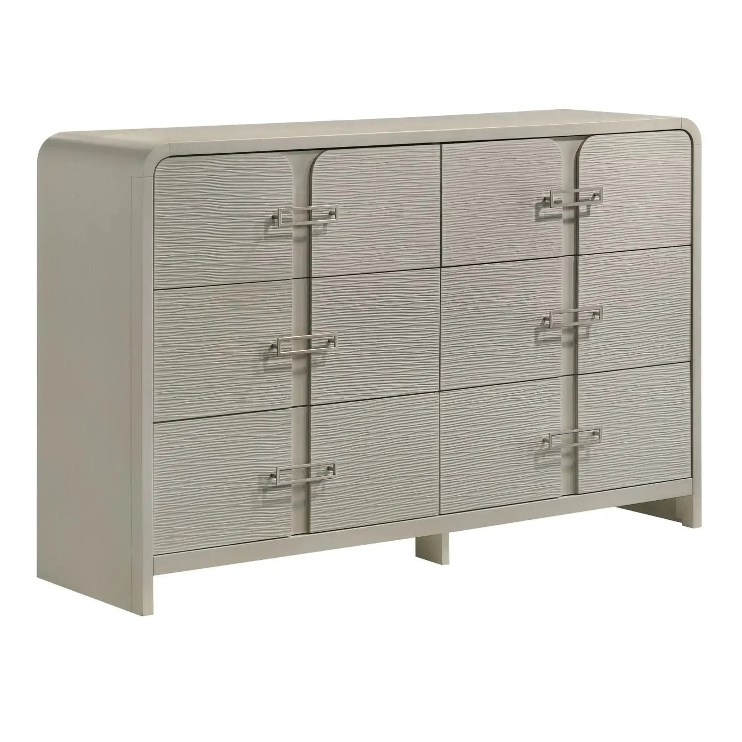 Aria - 6 Drawer Dresser - Beige by HouseOfZazla
