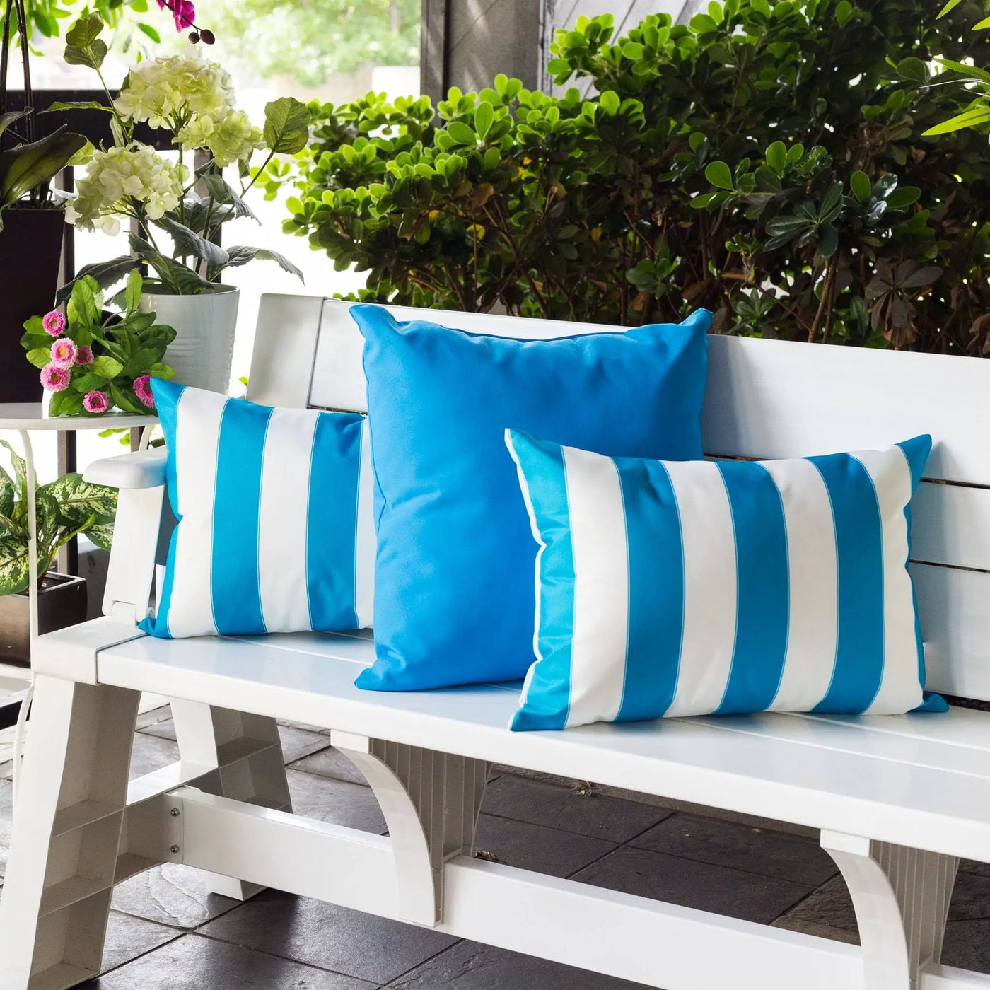 Horizon Stripe Pillow Outdoor & Indoor by Unique Piece Furniture