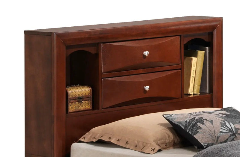 Modern Design Storage Bed With Bookcase Headboard by HouseOfZazla