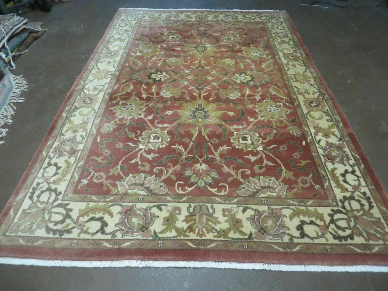 6' X 9' Vintage Handmade Indian Floral Oriental Wool Rug Veg Dyes Nice by Jewel Rugs