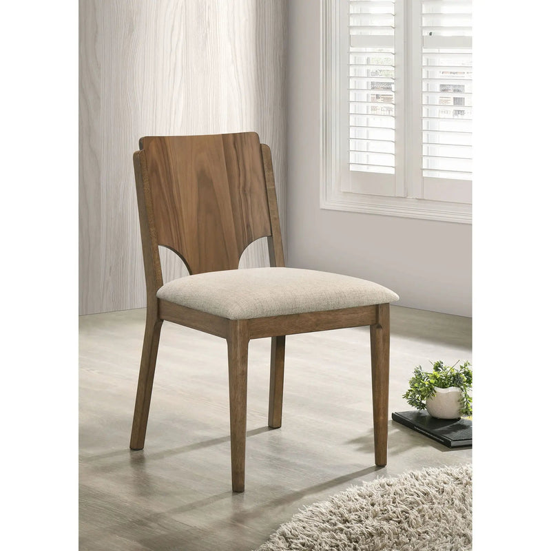 Graham - Upholstered Dining Side Chair (Set of 2) - Walnut by HouseOfZazla